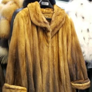 Whiskey Mink Swing Coat 3/4